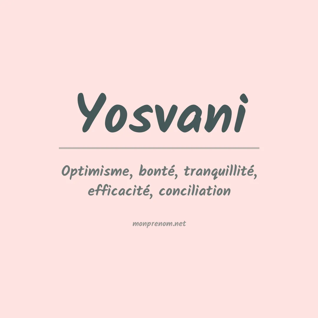 Prénom Yosvani
