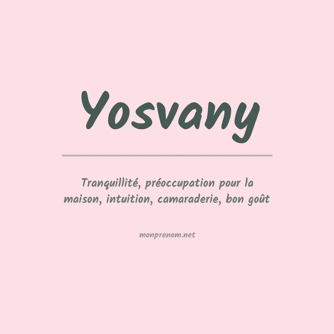 Prénom Yosvany