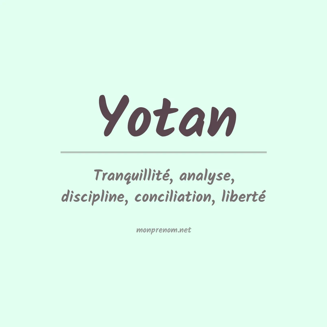 Prénom Yotan