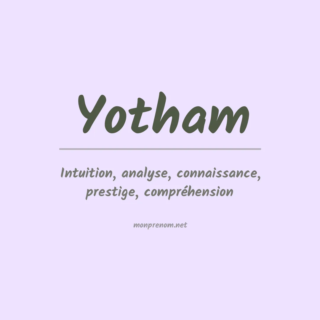 Signification du prénom Yotham