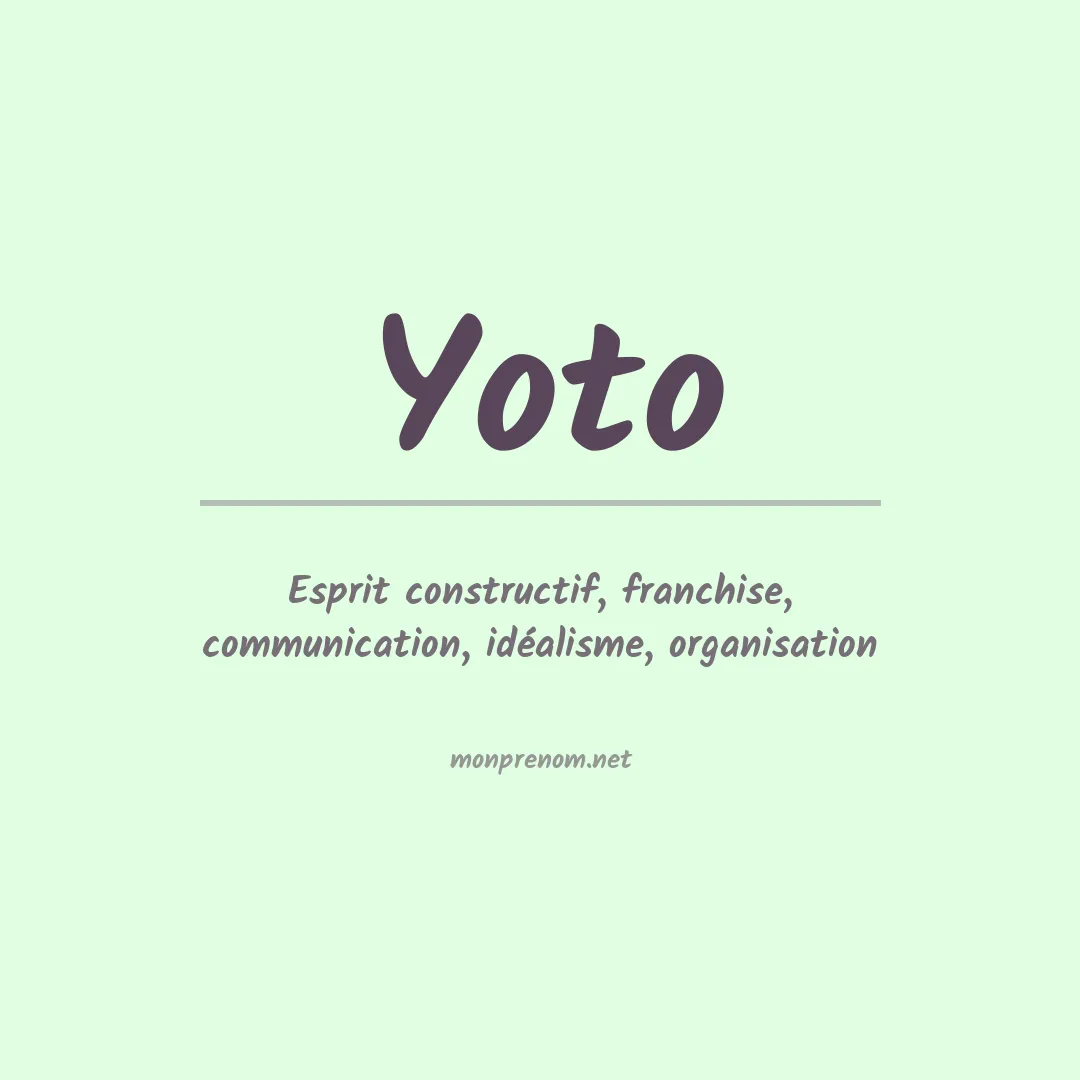 Prénom Yoto