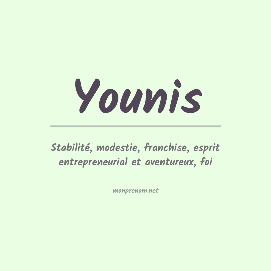 Prénom Younis