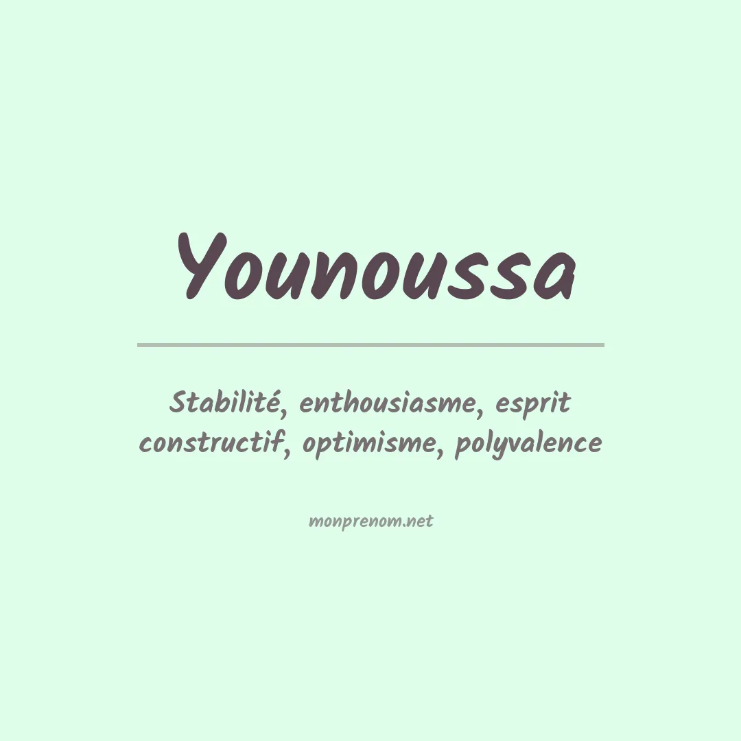 Signification du prénom Younoussa