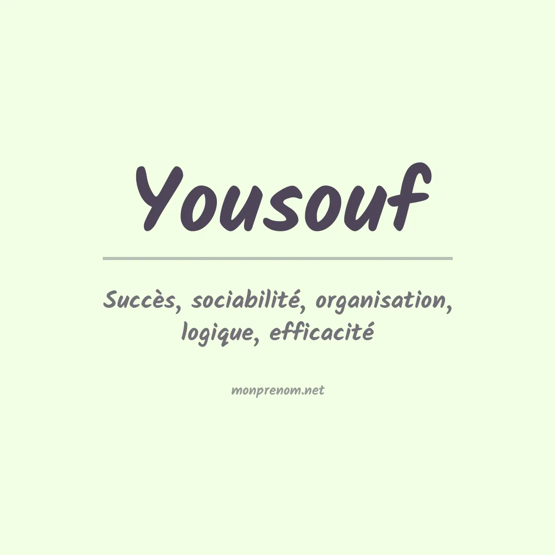Signification du prénom Yousouf