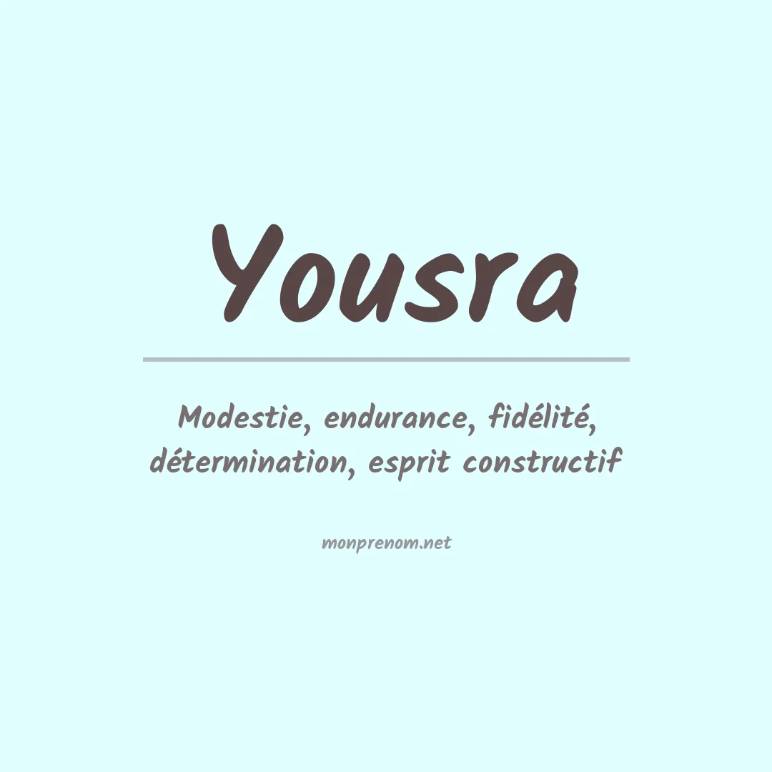 Prénom Yousra