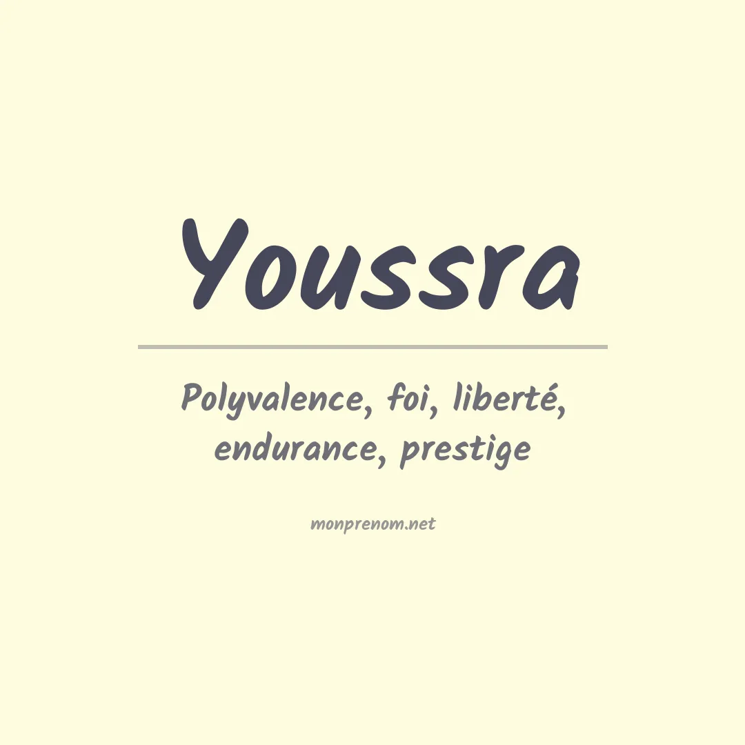 Signification du prénom Youssra