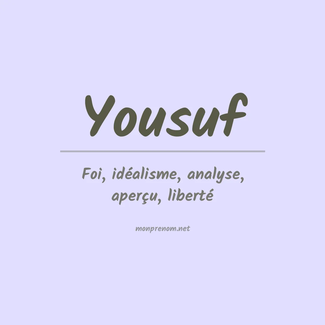Prénom Yousuf