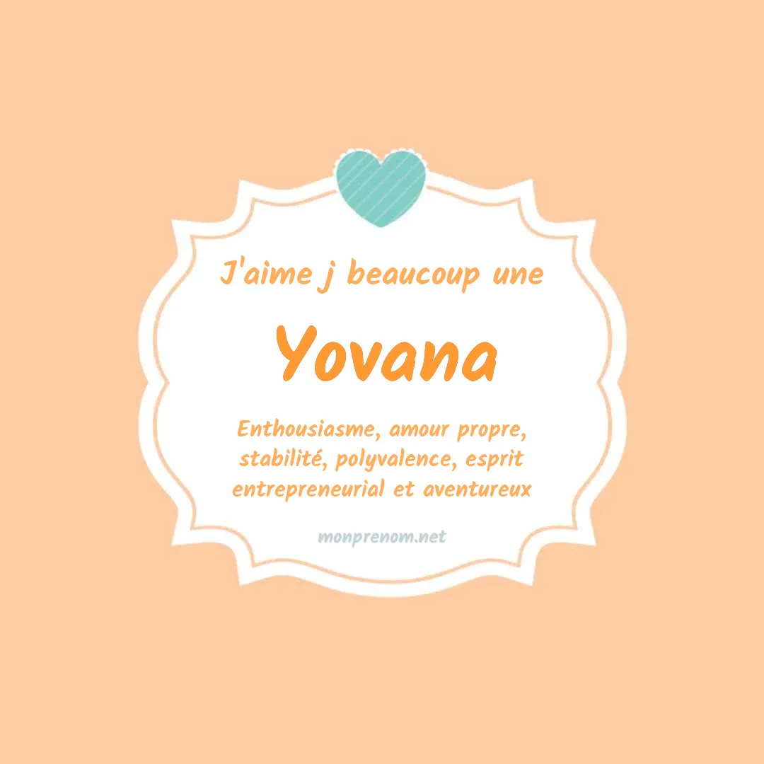 J'aime beaucoup Yovana