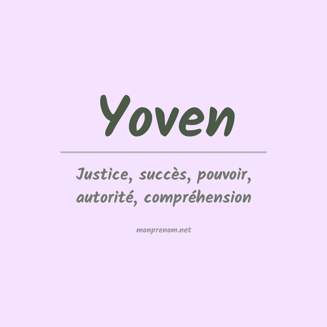 Signification du prénom Yoven