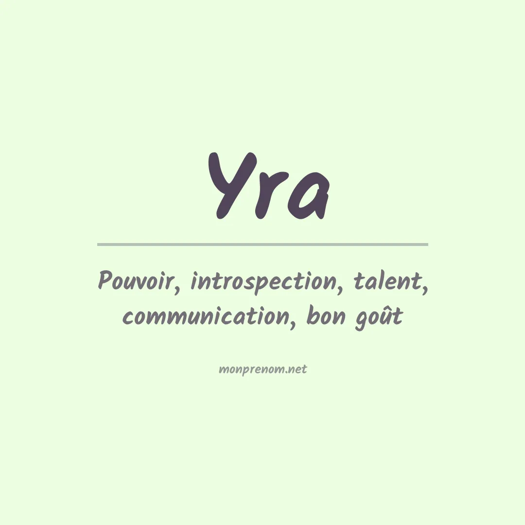 Prénom Yra