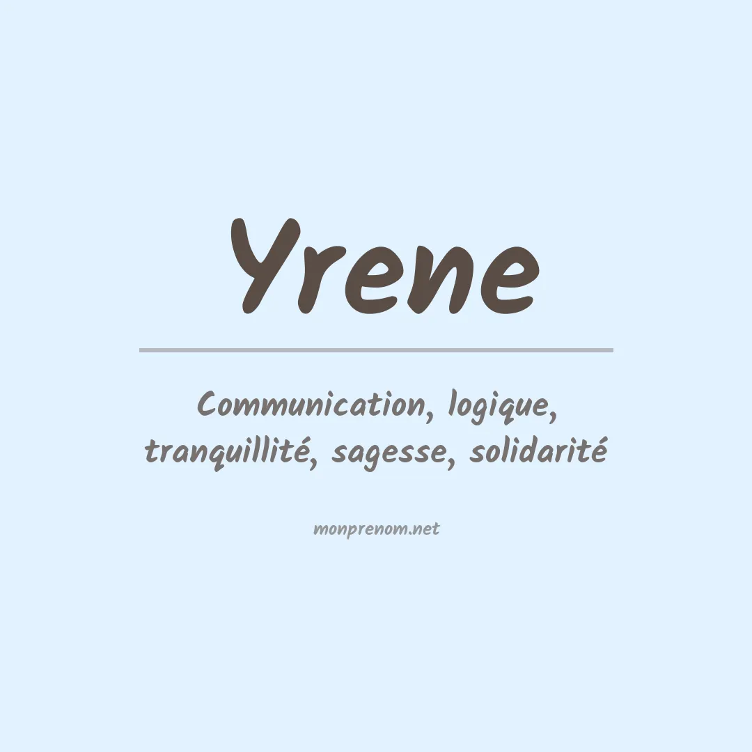 Signification du prénom Yrene