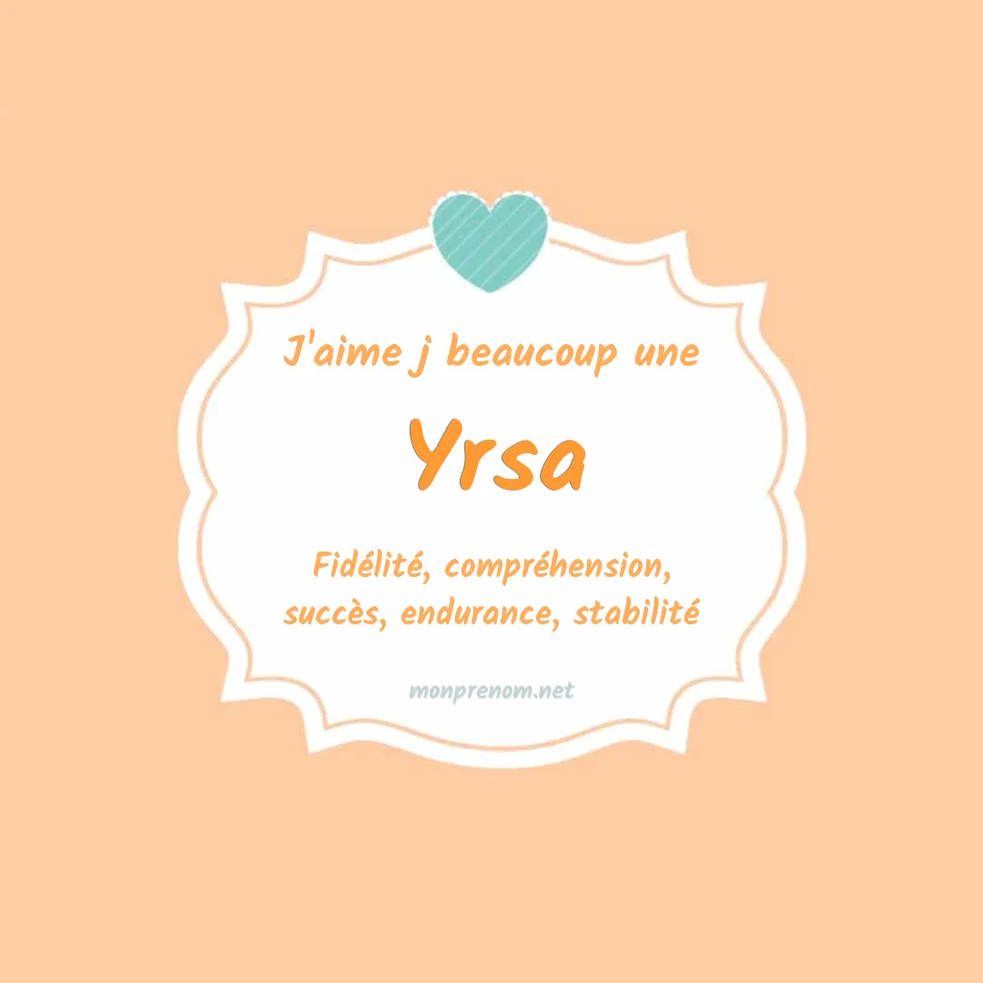 J'aime beaucoup Yrsa