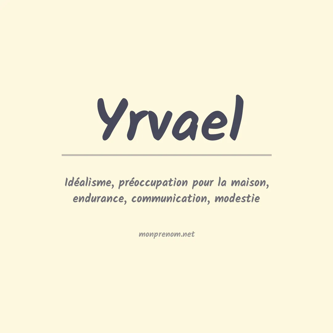 Prénom Yrvael