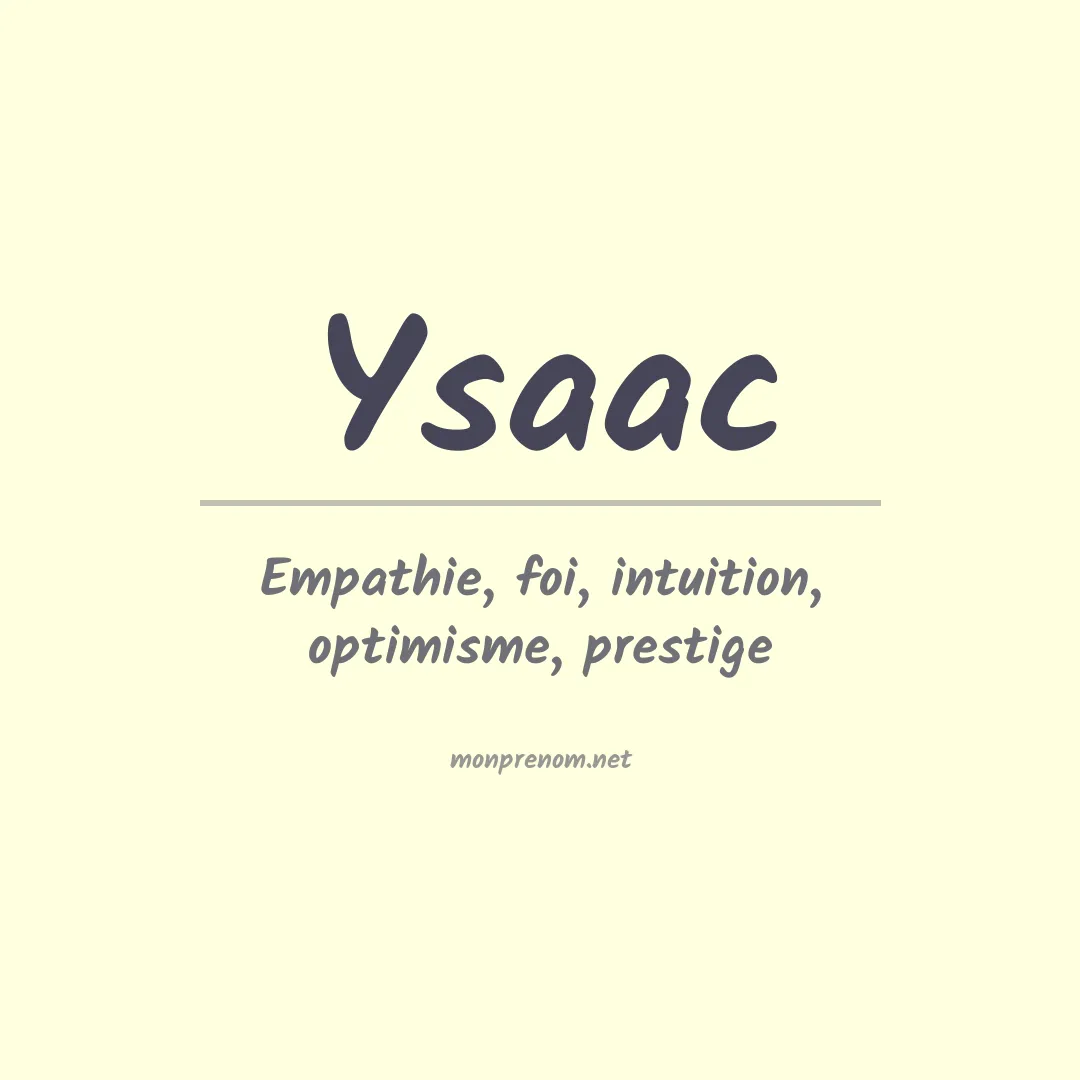 Prénom Ysaac