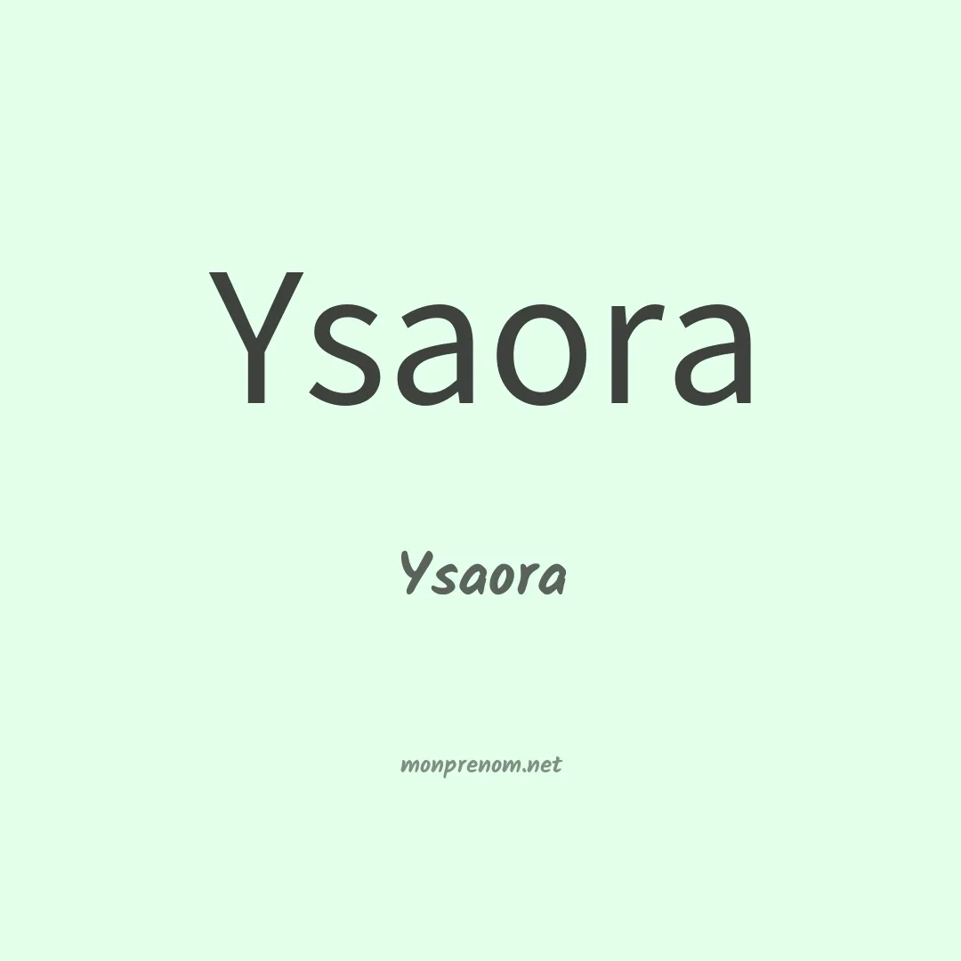 Ysaora en chinois