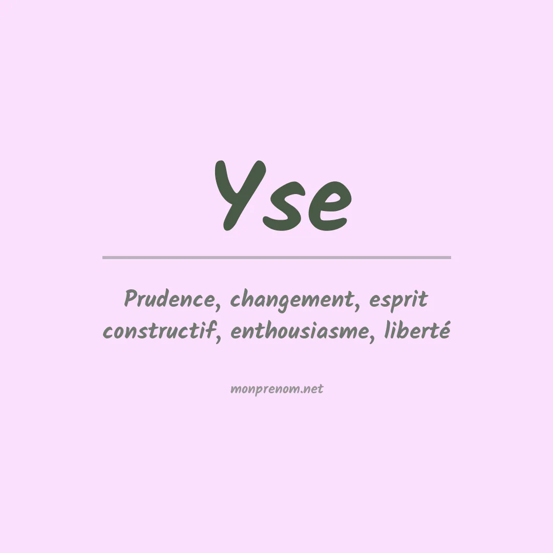 Prénom Yse