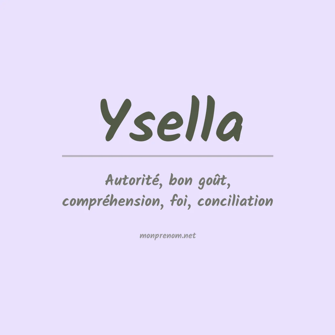 Signification du prénom Ysella