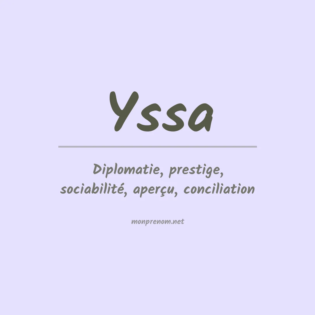 Prénom Yssa