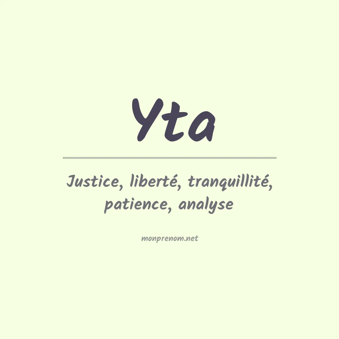 Prénom Yta