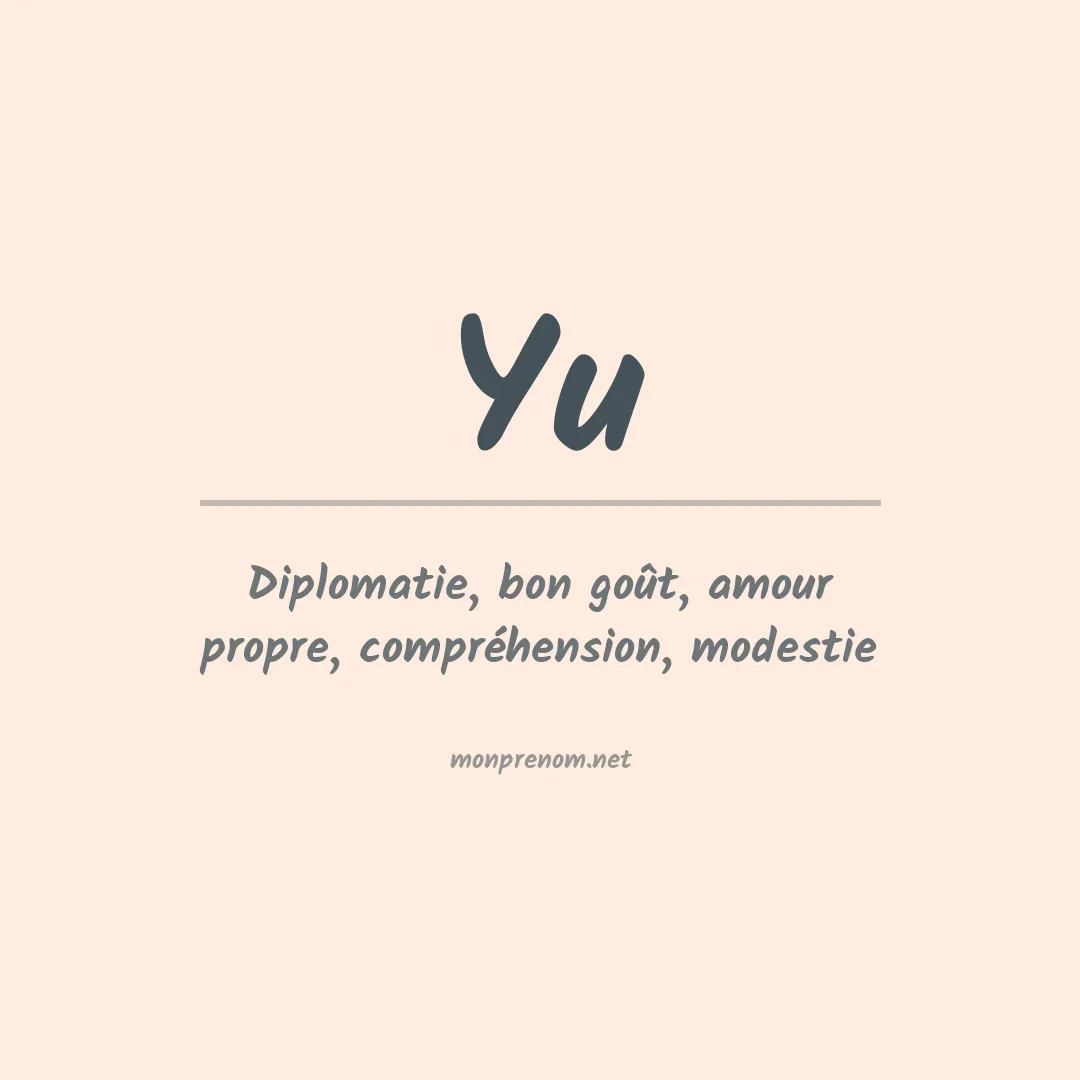Prénom Yu