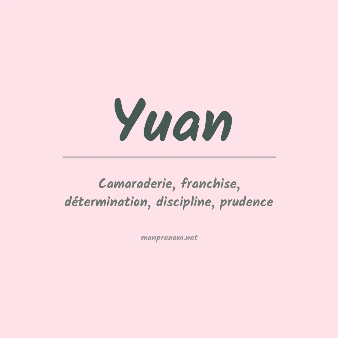 Prénom Yuan