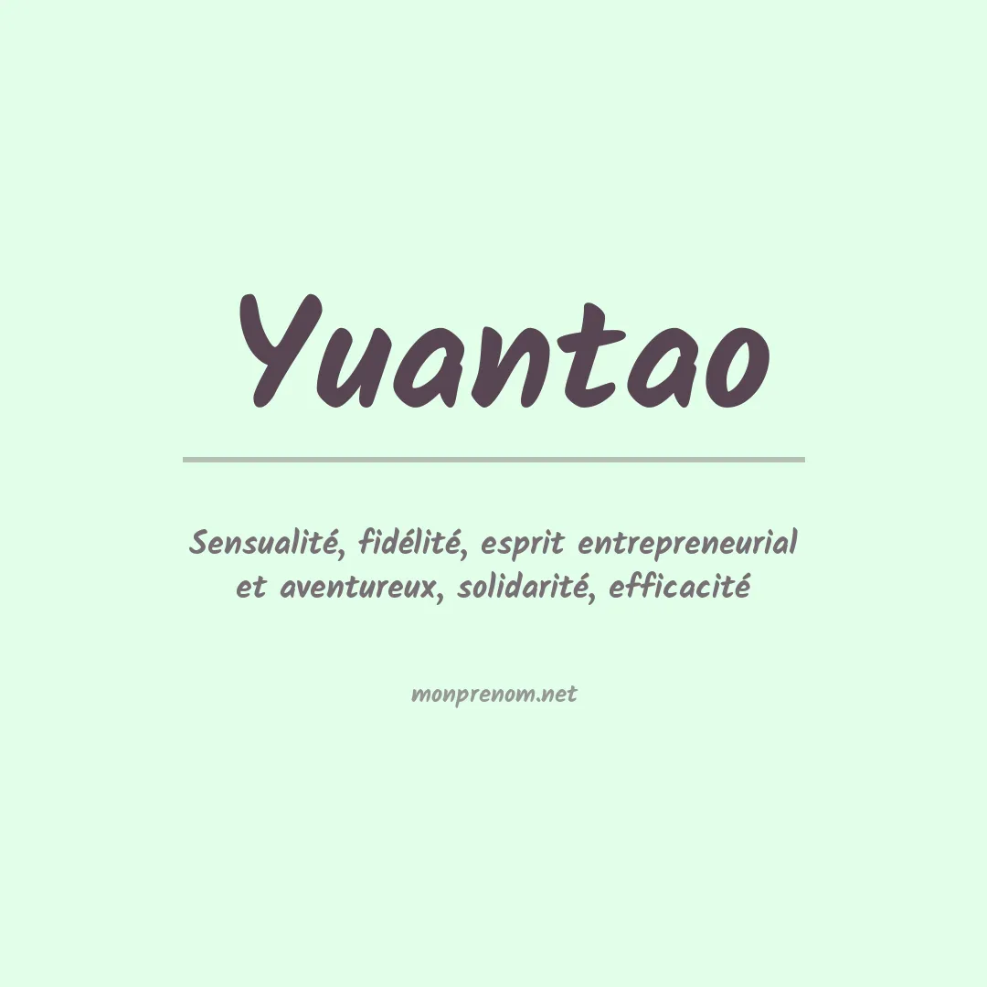 Signification du prénom Yuantao