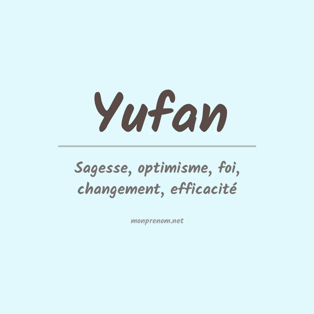 Prénom Yufan