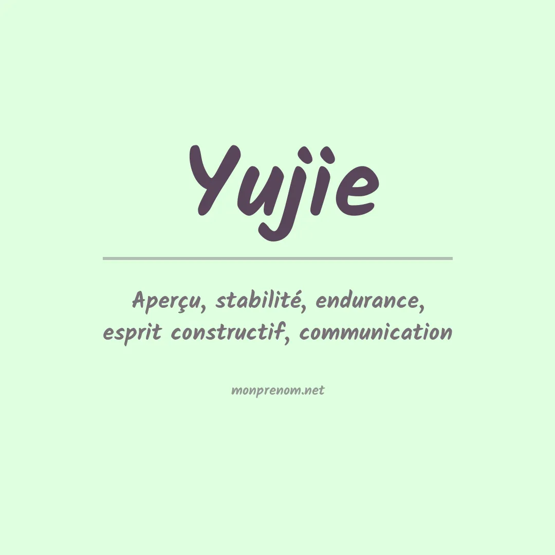 Prénom Yujie
