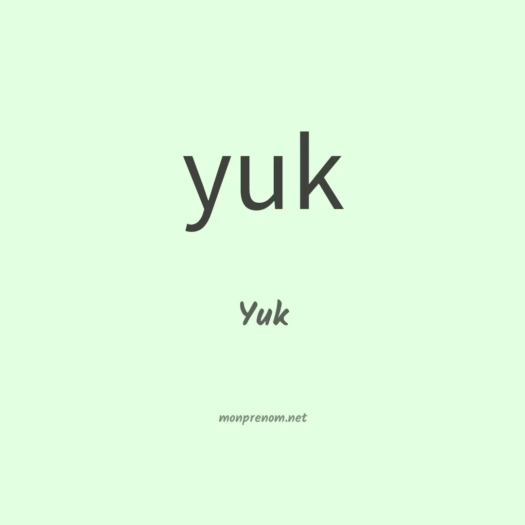 Yuk en chinois