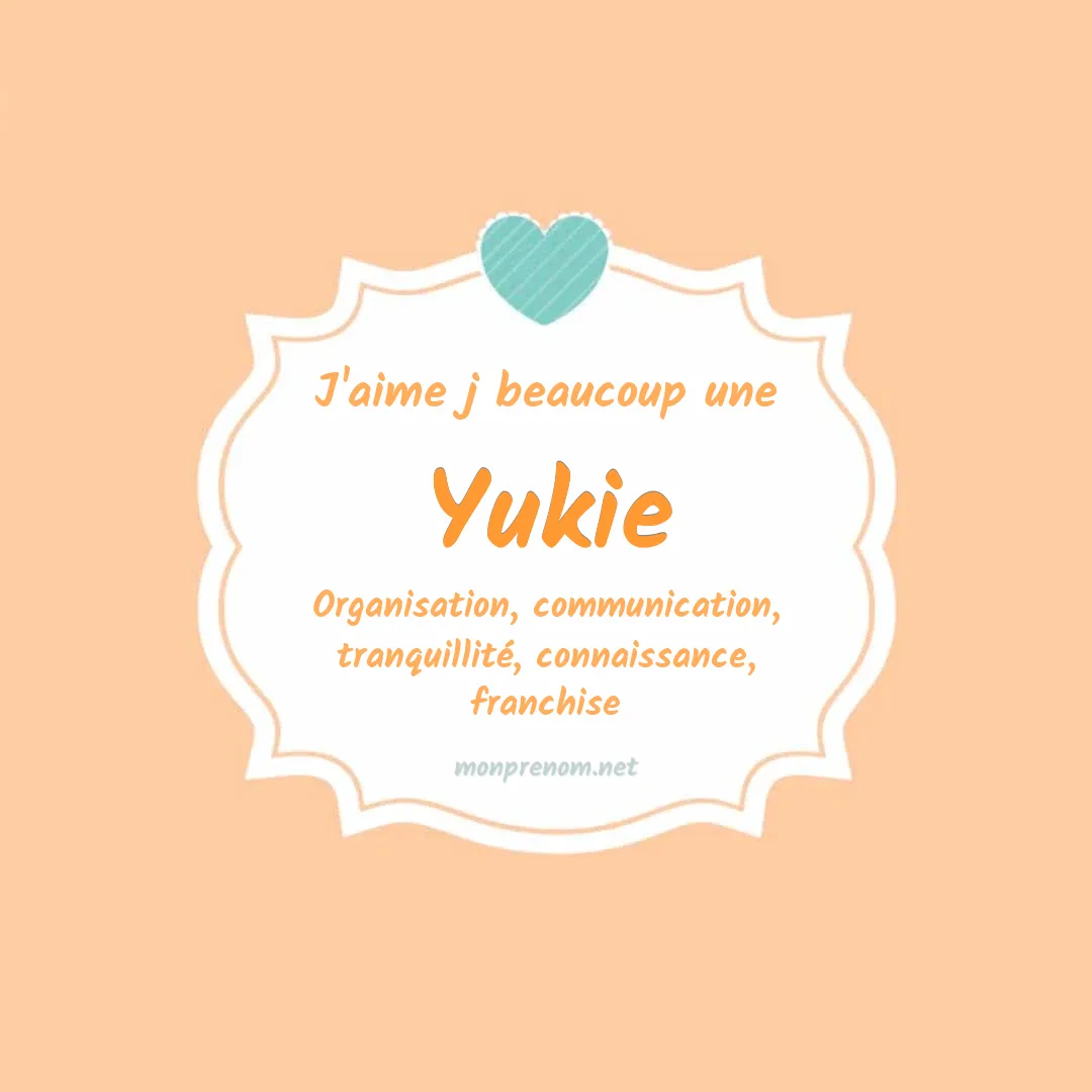 J'aime beaucoup Yukie