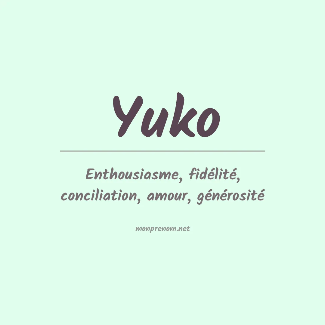 Prénom Yuko