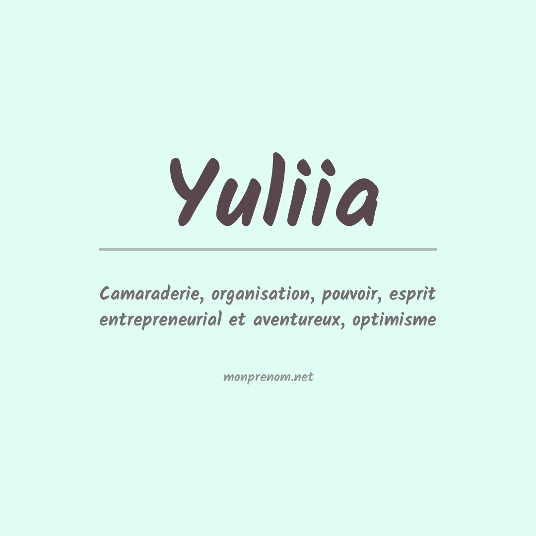 Prénom Yuliia