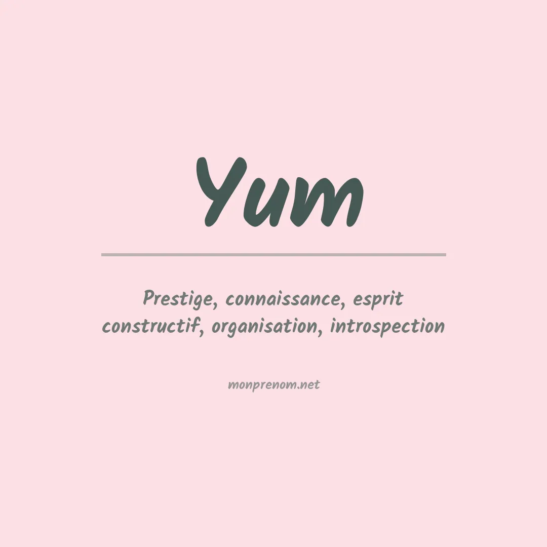 Prénom Yum