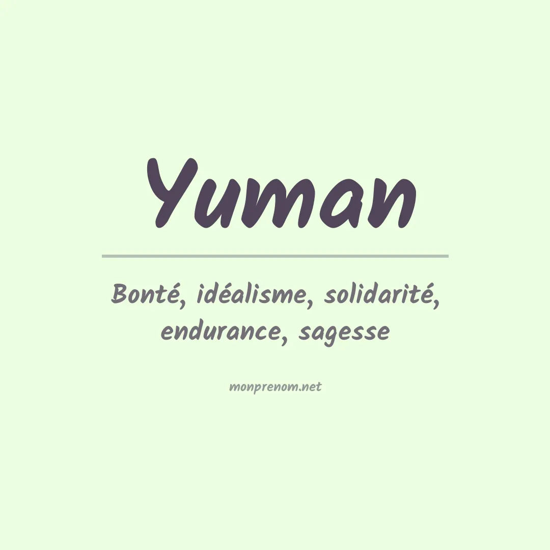 Prénom Yuman