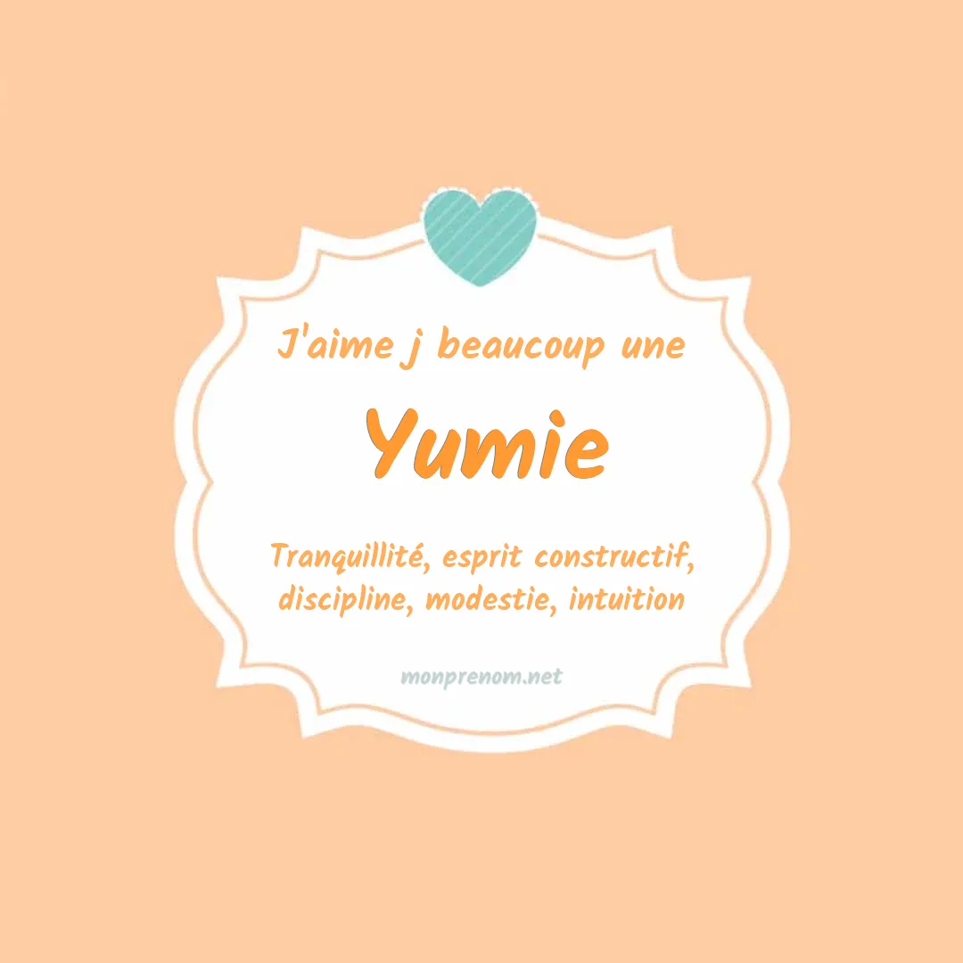 J'aime beaucoup Yumie