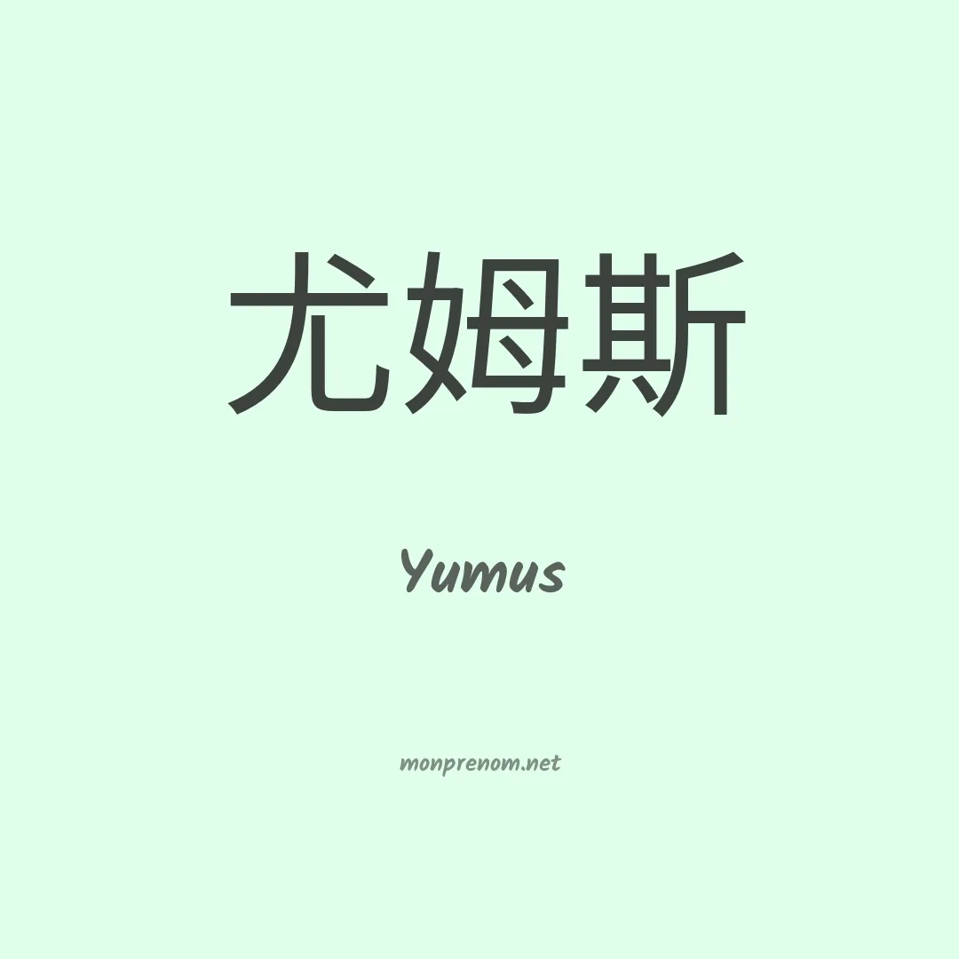 Yumus en chinois