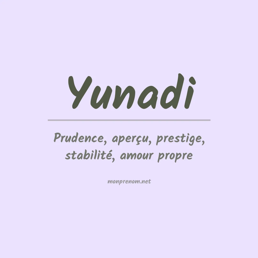 Prénom Yunadi