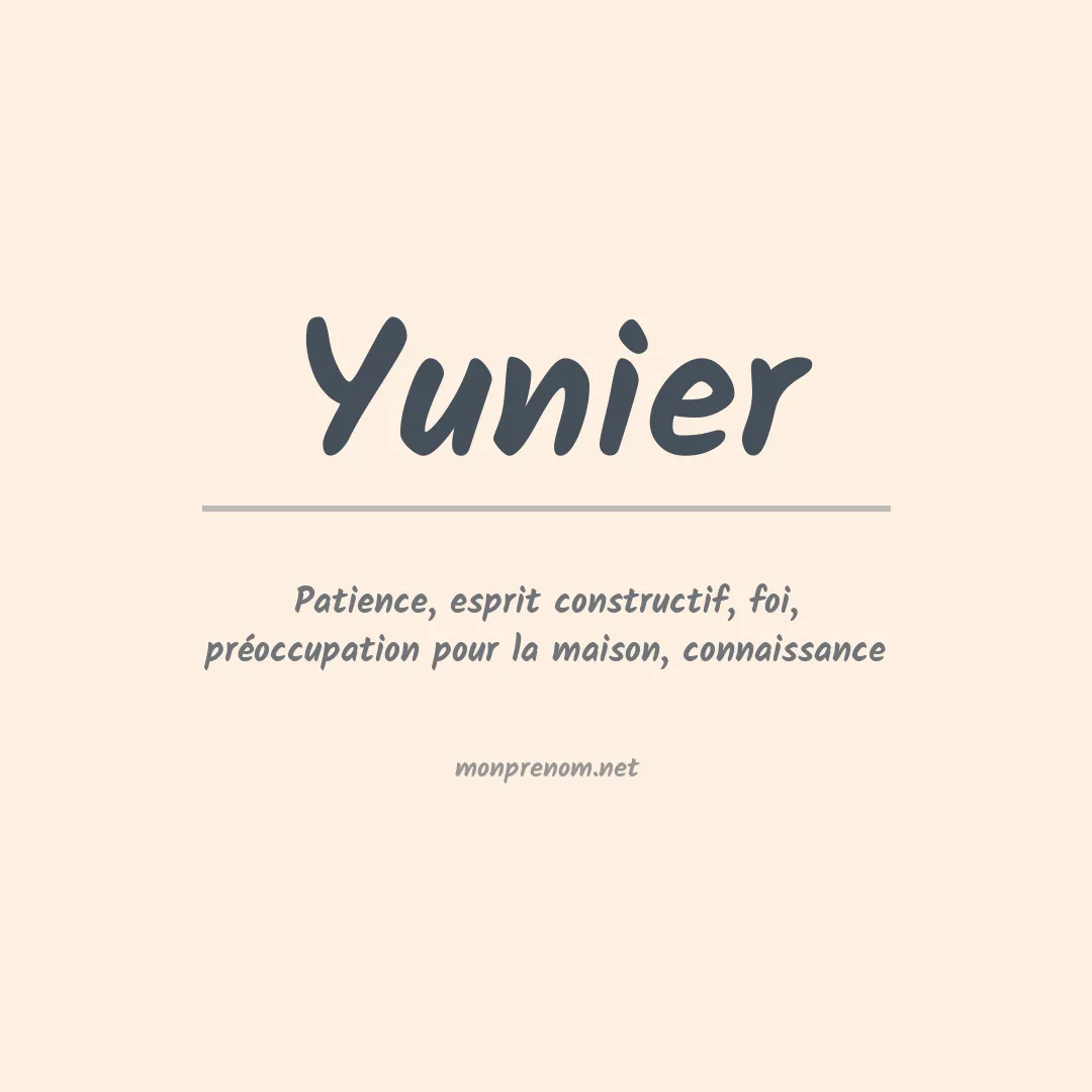 Prénom Yunier
