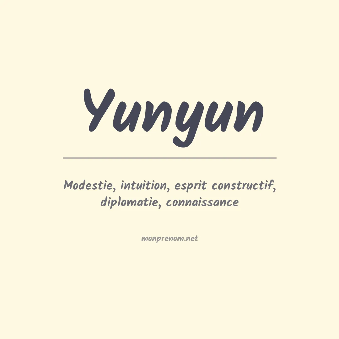 Prénom Yunyun
