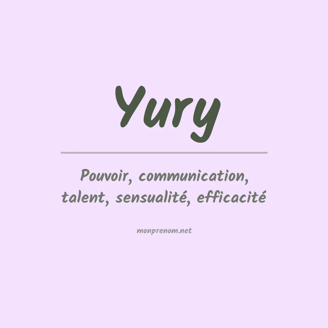 Prénom Yury