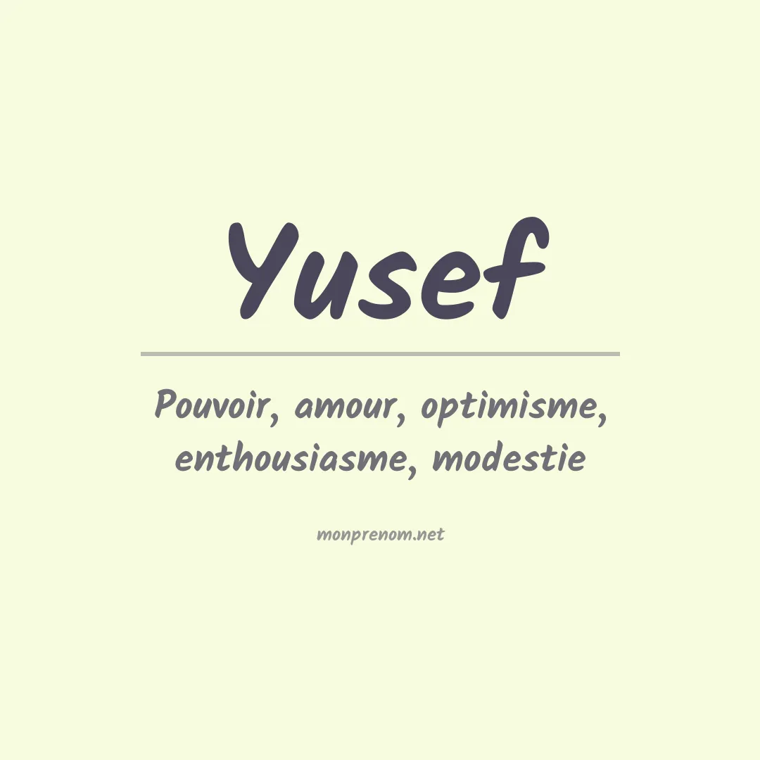 Prénom Yusef