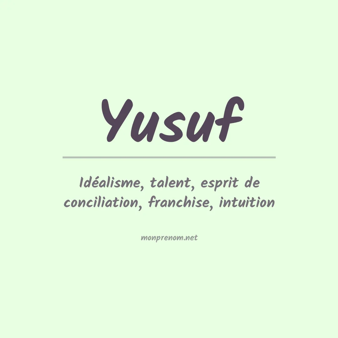 Prénom Yusuf