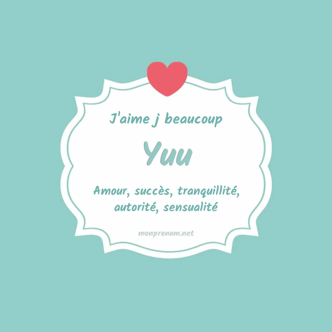 J'aime beaucoup Yuu