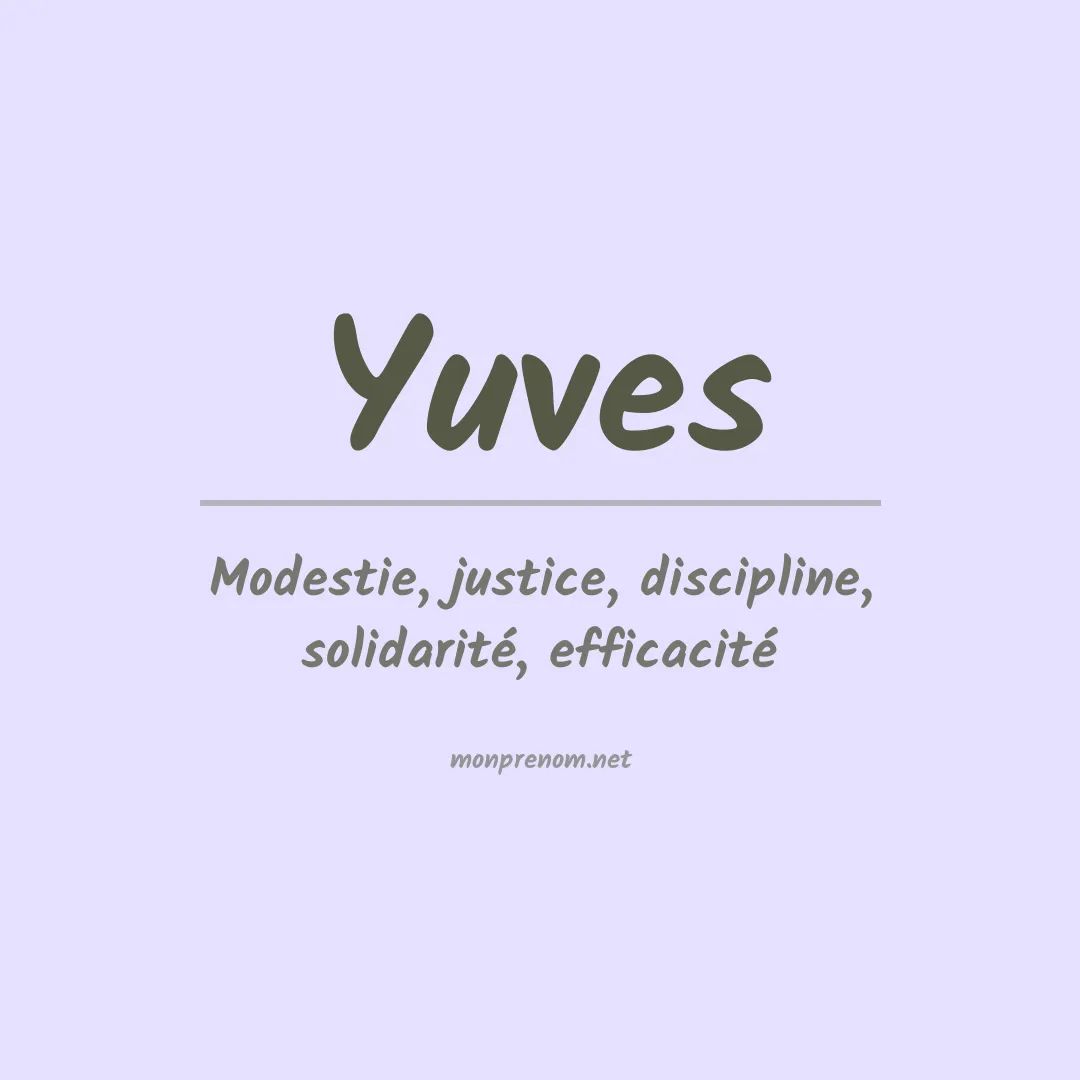 Signification du prénom Yuves