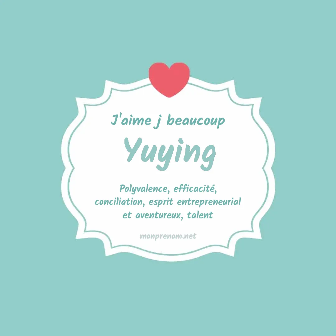 J'aime beaucoup Yuying