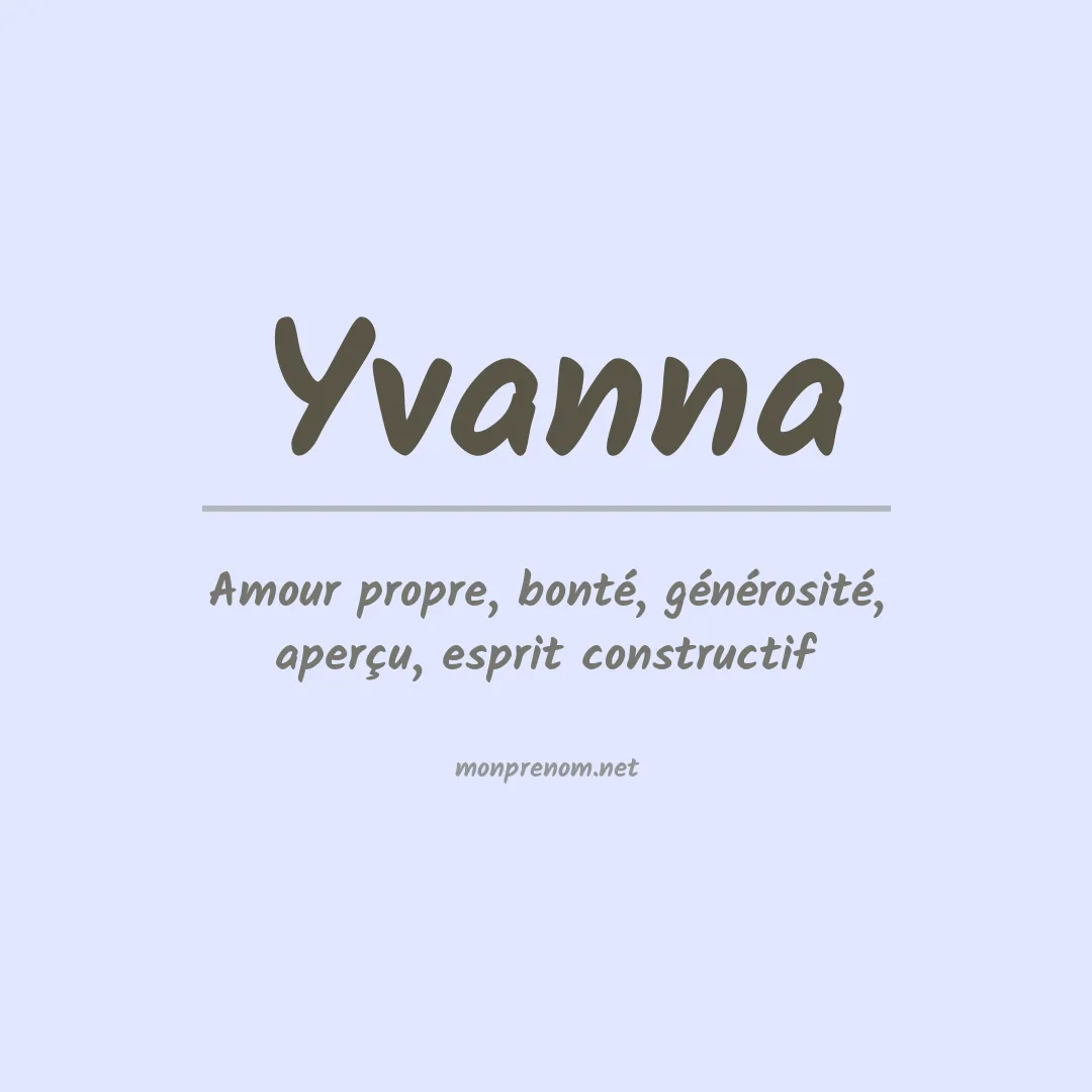 Prénom Yvanna