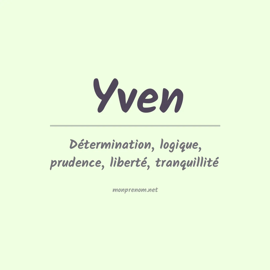 Signification du prénom Yven