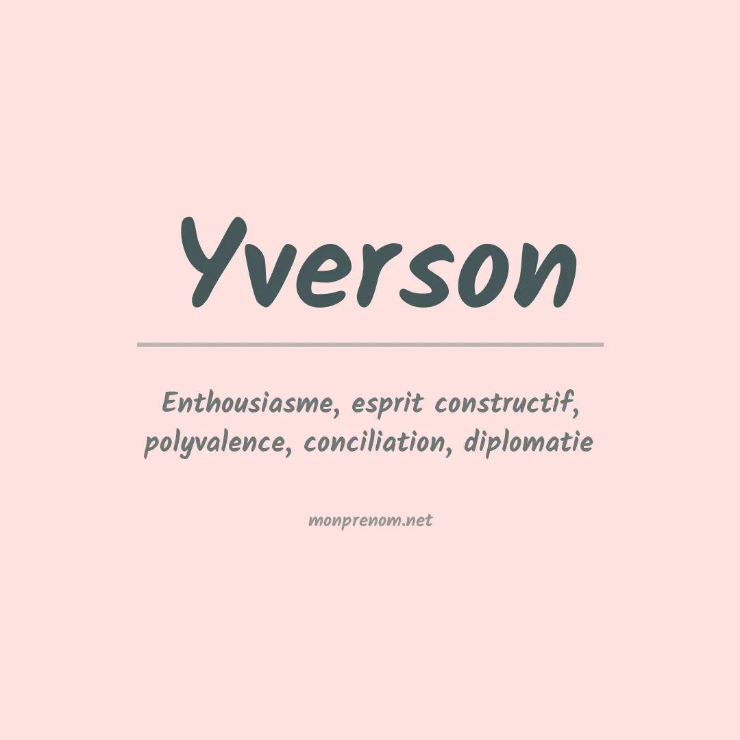 Prénom Yverson