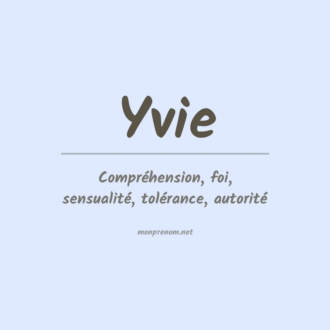 Prénom Yvie
