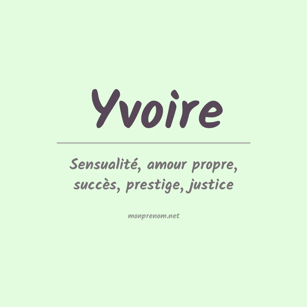 Signification du prénom Yvoire